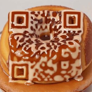 QR код QR code. Пончик в глазури